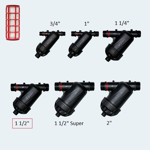Ref.ª 1010MOD101-40 - Filtro Azud Modular 100 c/ Rede Inox 130µ - Rosca BSP 1 1/2