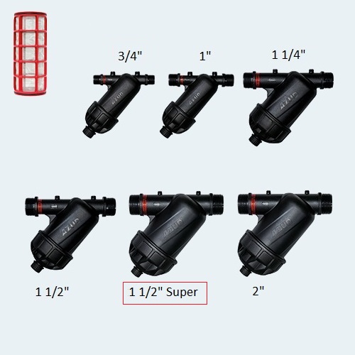 Ref.ª 1010MOD101-40S - Filtro Azud Modular 100 c/ Rede Inox 130µ - Rosca BSP 1 1/2