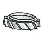 HELICE PARA SUPORTE DE FILTRO NW18/25/32/160/240 Referência 20REF002 HELICE PARA SUPORTE DE FILTRO NW18/25/32/160/240 Referência 20REF002